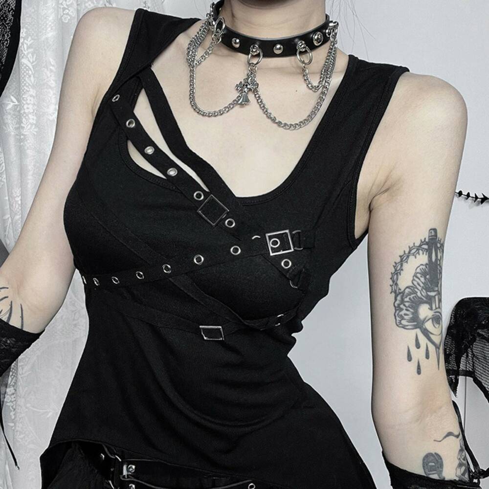 Moonattic Top Glitch Goth – Bild 3