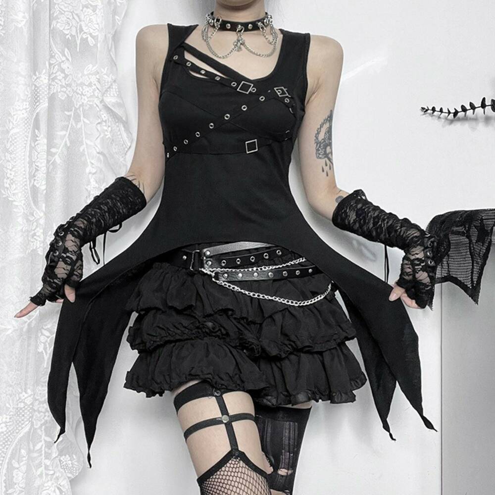 Moonattic Top Glitch Goth – Bild 4