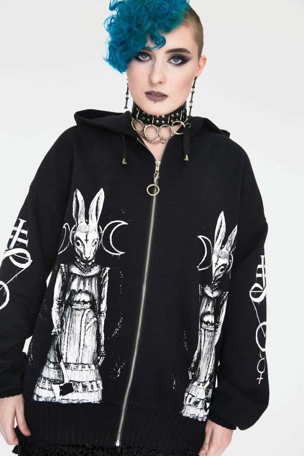 Jawbreaker Zip-Hoody The Shining Rabbit – Bild 2