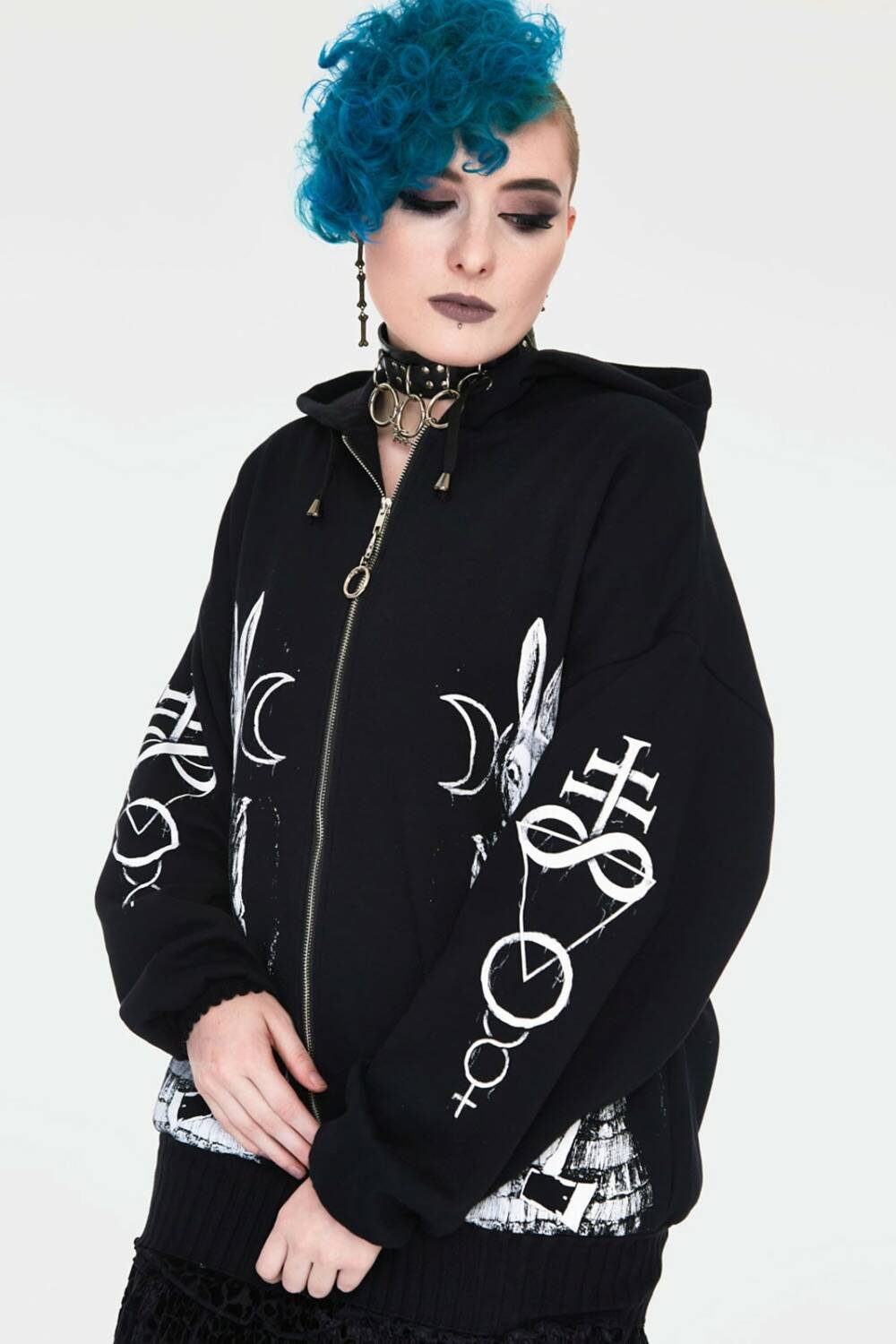 Jawbreaker Zip-Hoody The Shining Rabbit – Bild 3