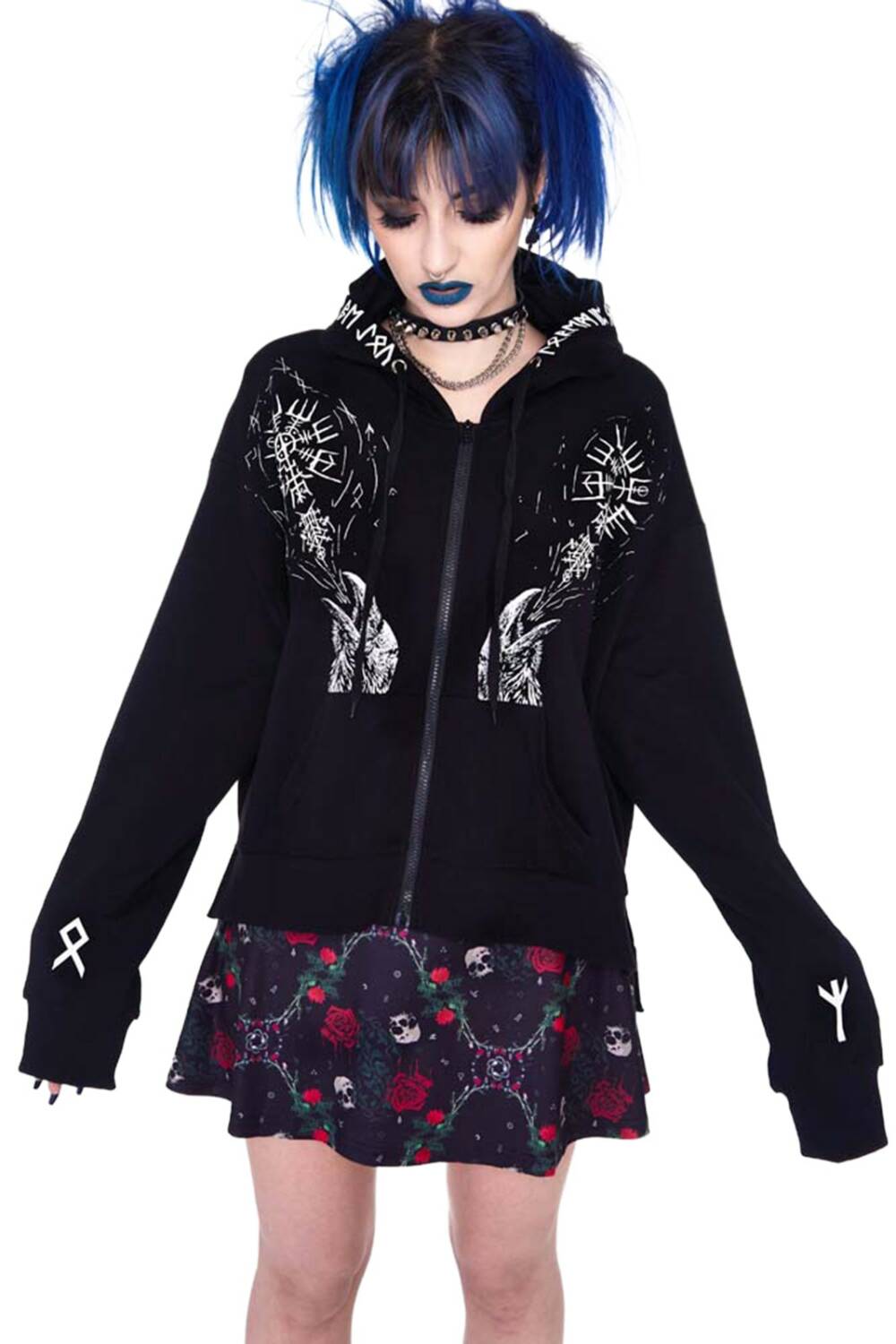 Jawbreaker Zip-Hoody Runes Raven