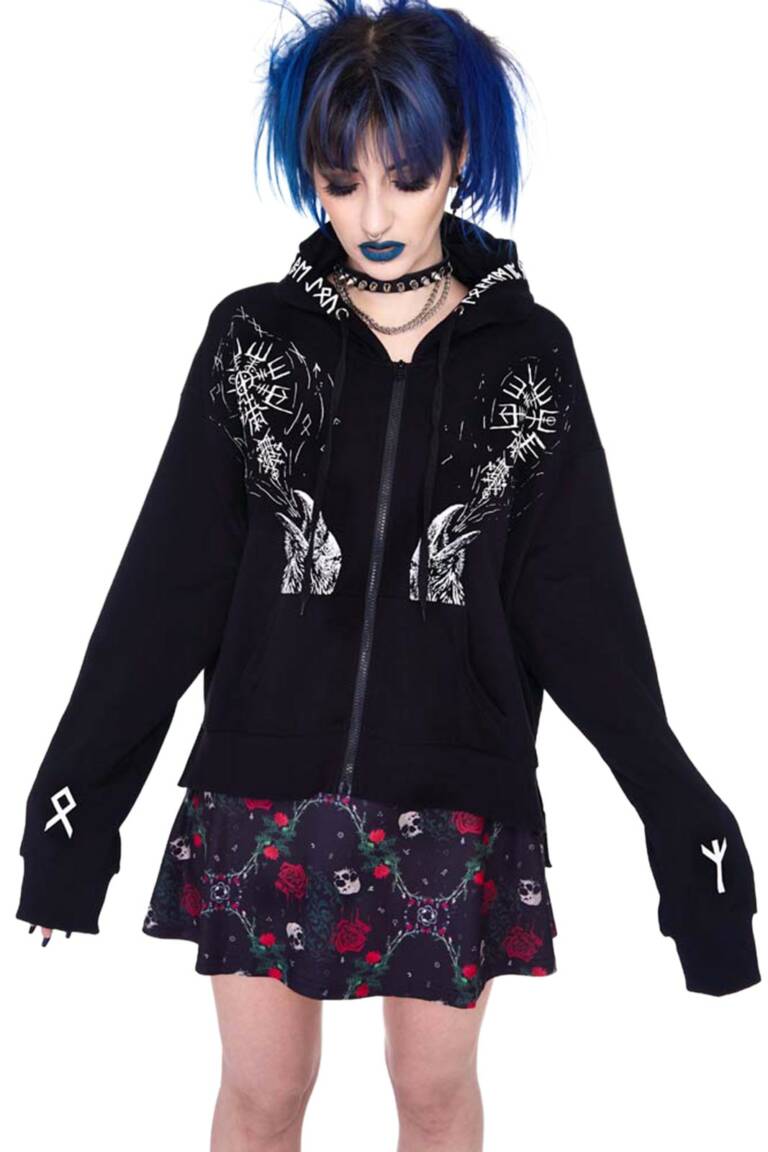 Jawbreaker Zip-Hoody Runes Raven
