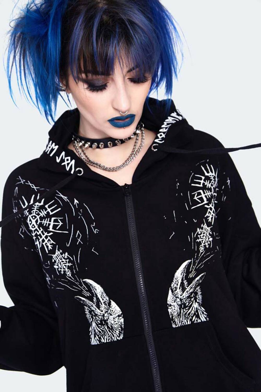 Jawbreaker Zip-Hoody Runes Raven – Bild 3