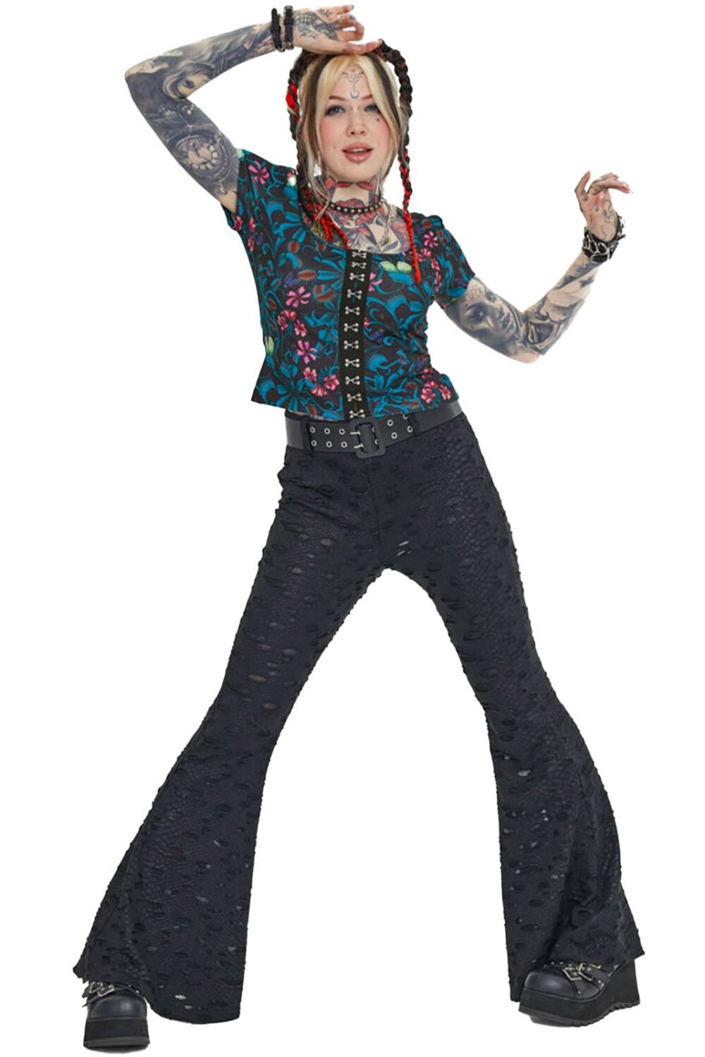 Jawbreaker Schlaghose Venom Distressed