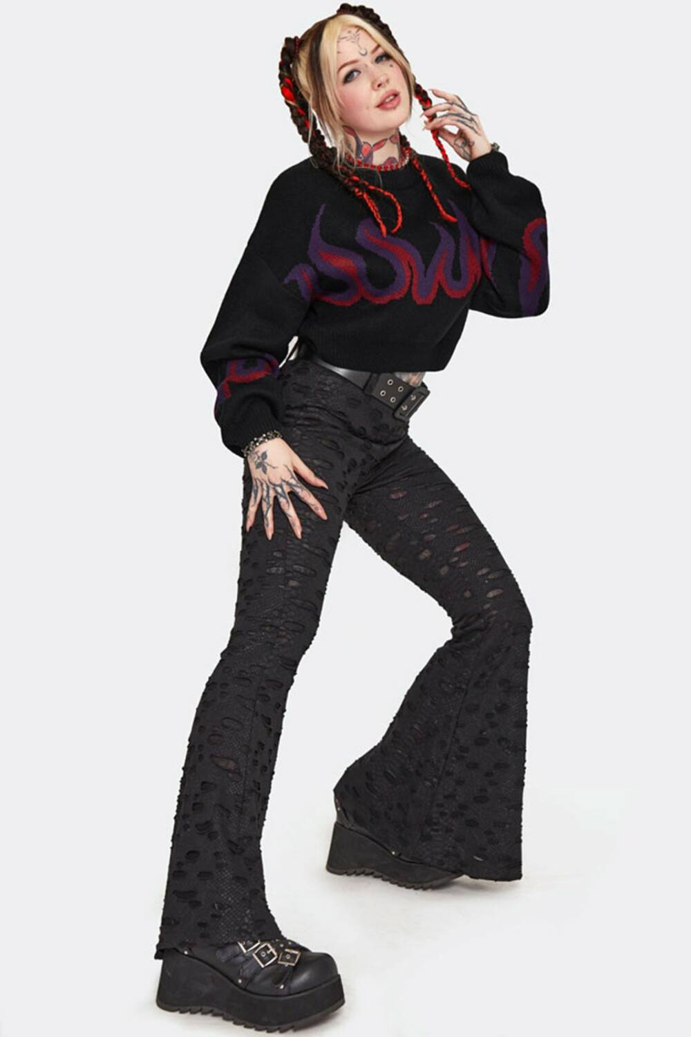 Jawbreaker Schlaghose Venom Distressed – Bild 2