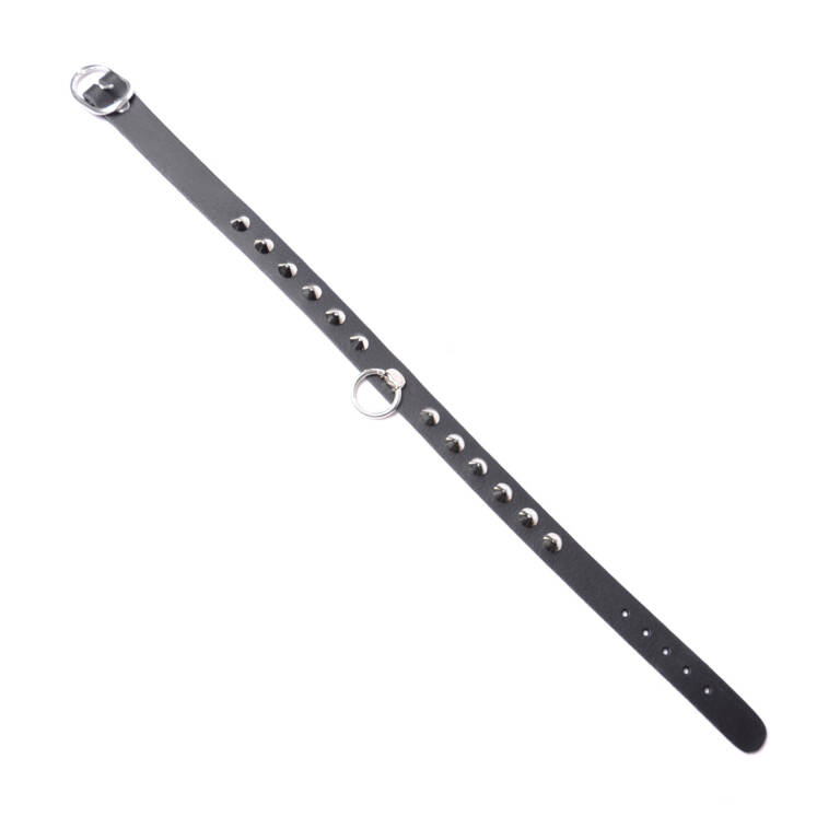 Mad Moonshine Lederhalsband Rivets and Ring – Bild 2