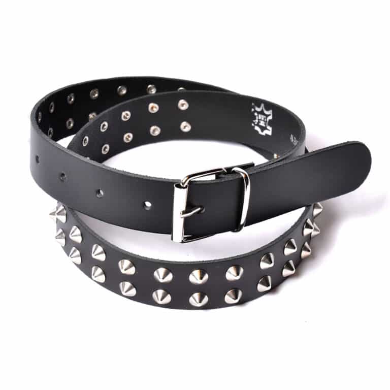 Mad Moonshine Ledergürtel Double Spike Rivets