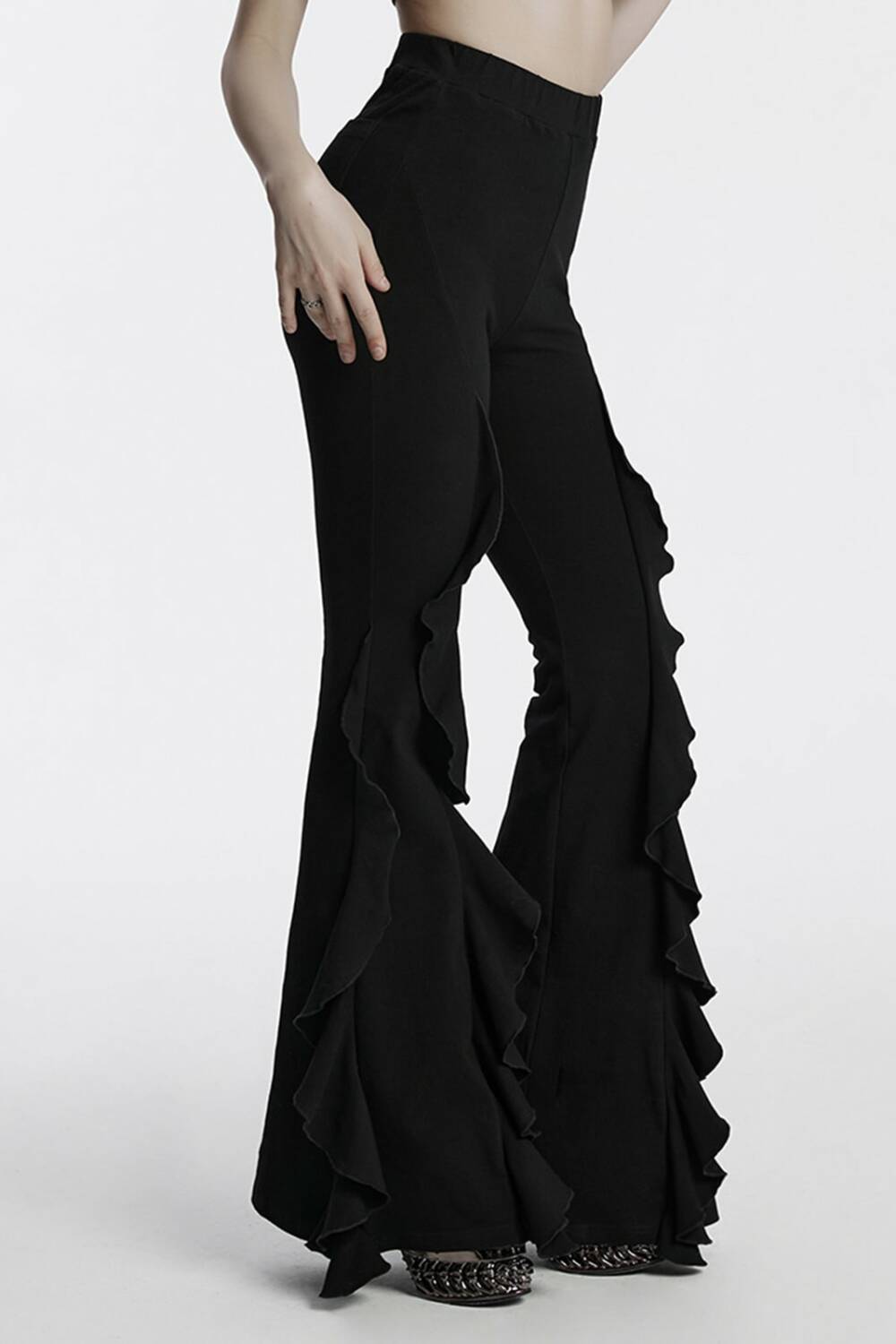Punk Rave Schlaghose Black Peony – Bild 3