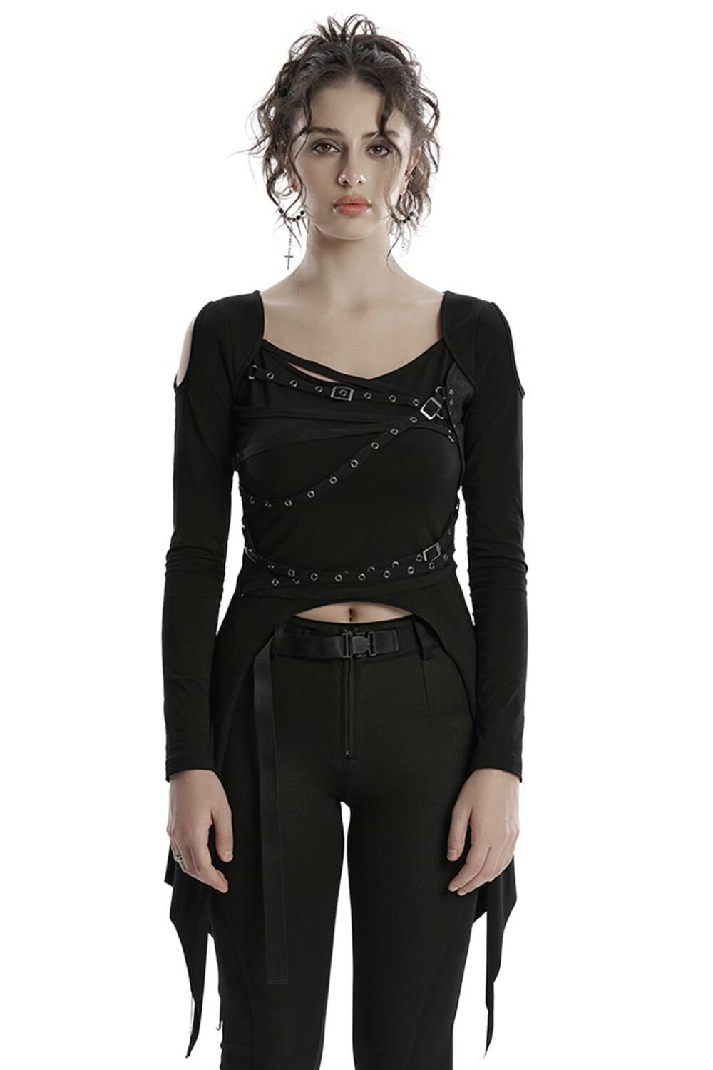 Punk Rave Longsleeve Top Dark Dystopia