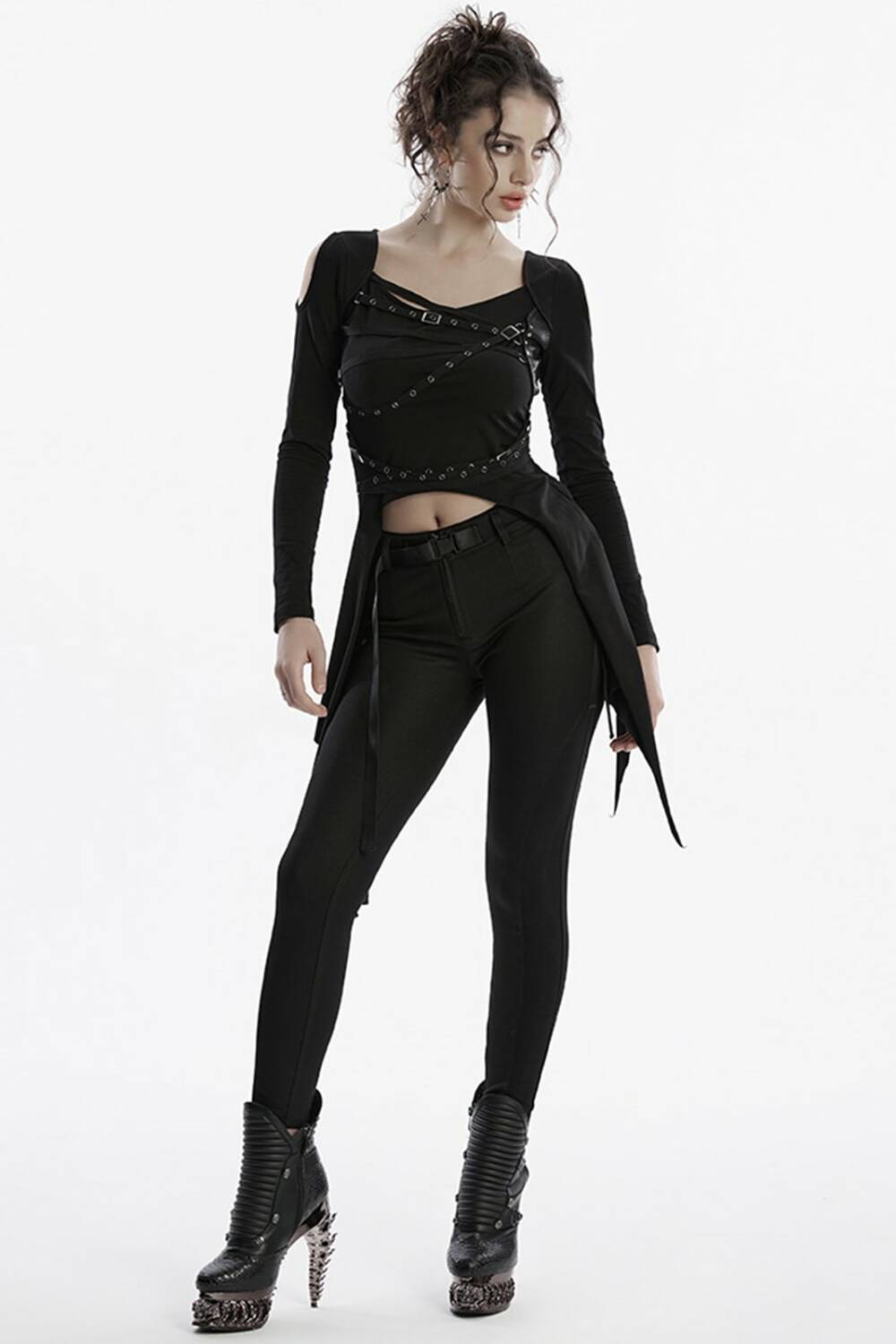Punk Rave Longsleeve Top Dark Dystopia – Bild 2