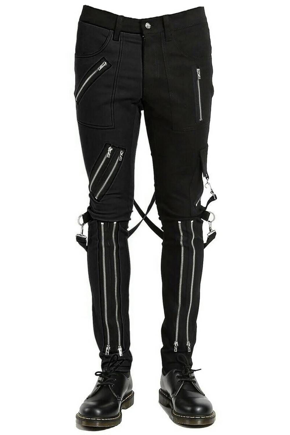 Black Soul Hose Split Leg Bondage