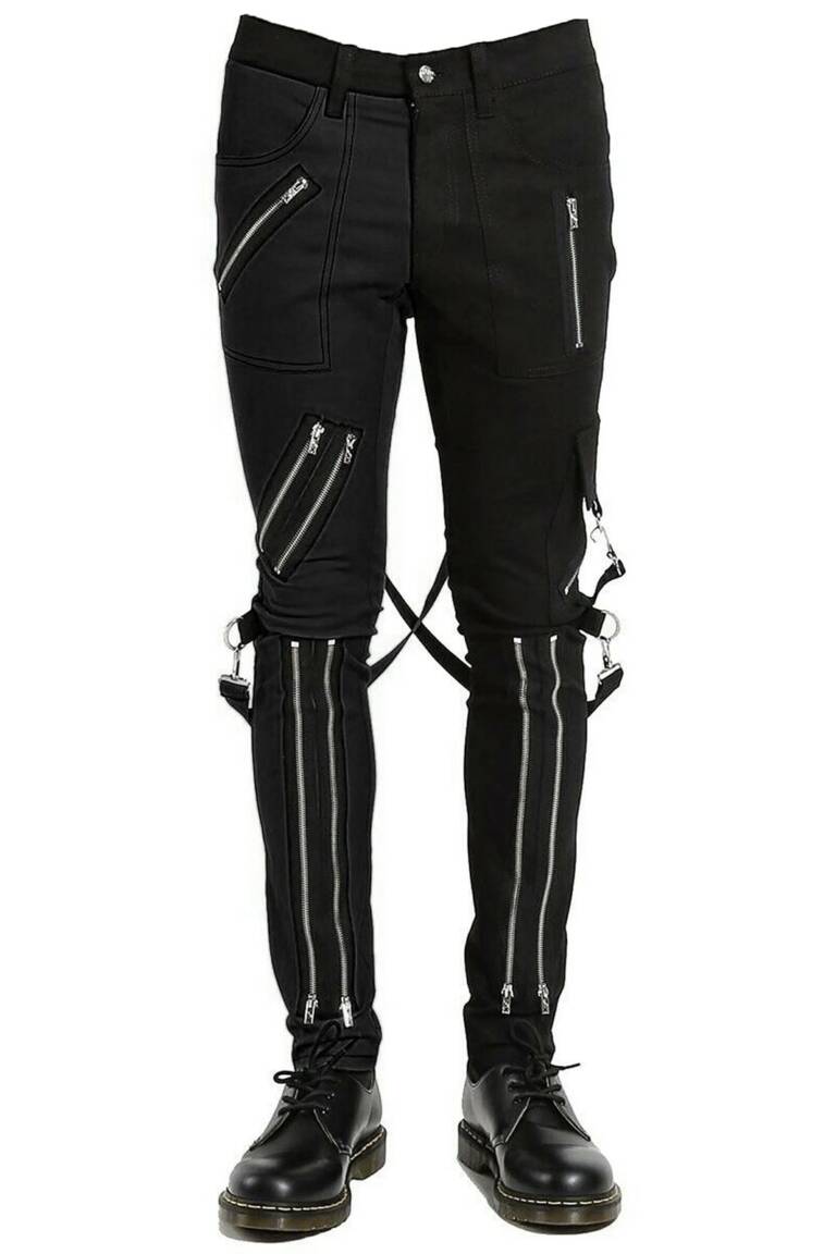Black Soul Hose Split Leg Bondage