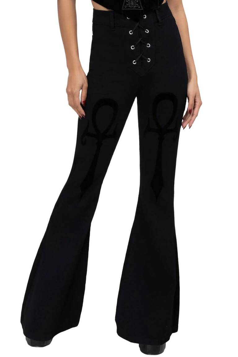 Killstar flared trousers Umbral Lock