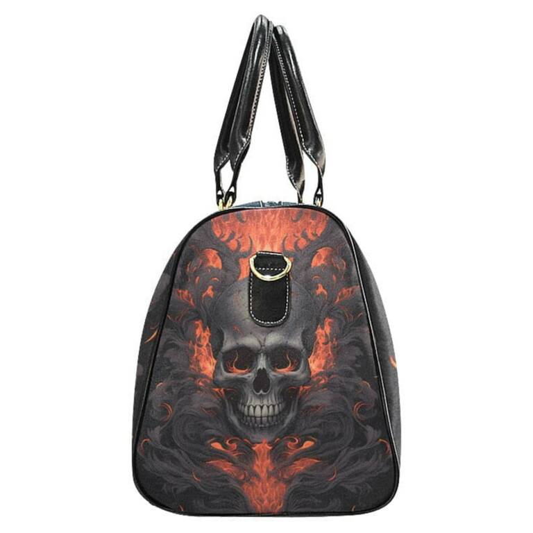 Barmetal Reisetasche Fire Skull – Bild 2