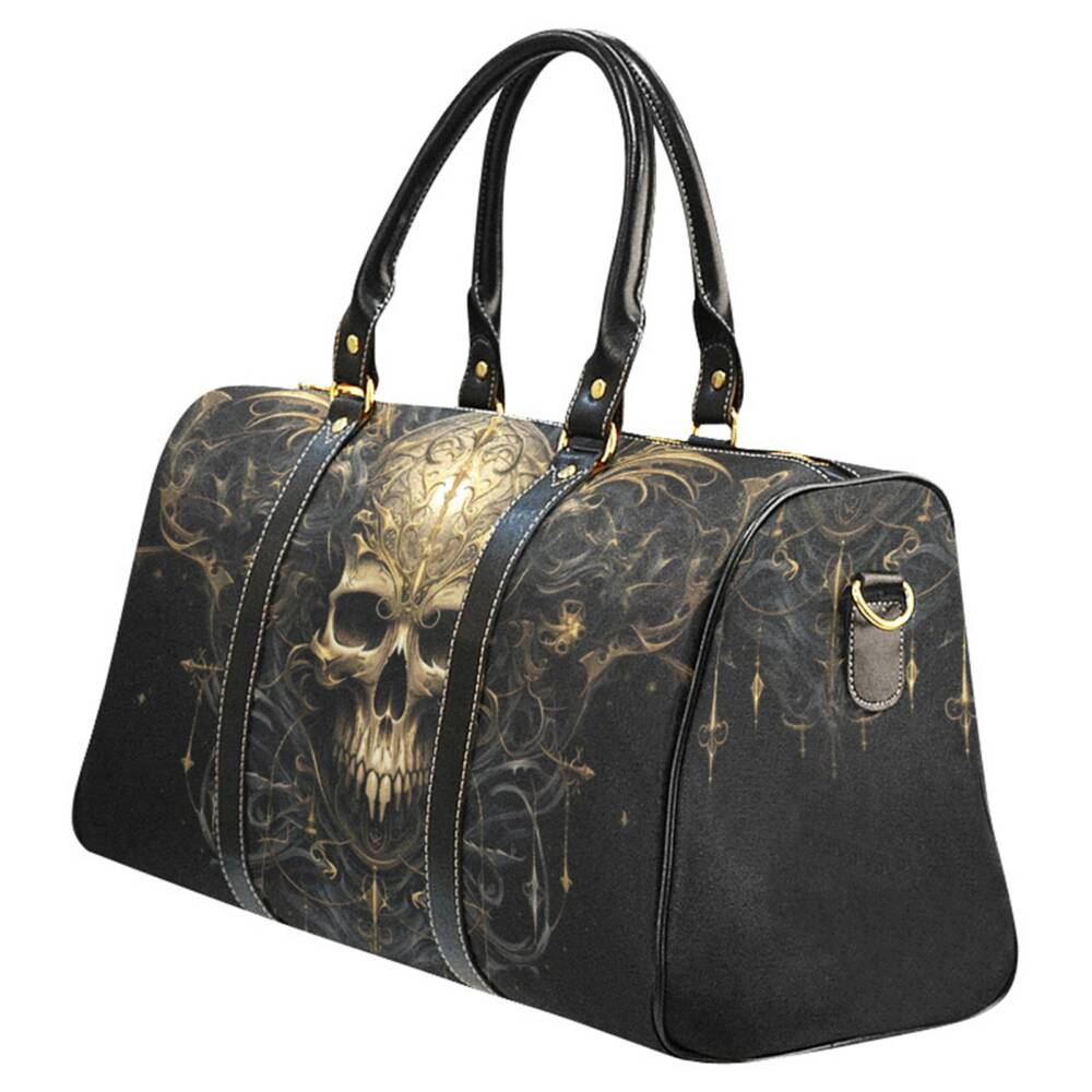 Barmetal Reisetasche Gold Skull – Bild 3