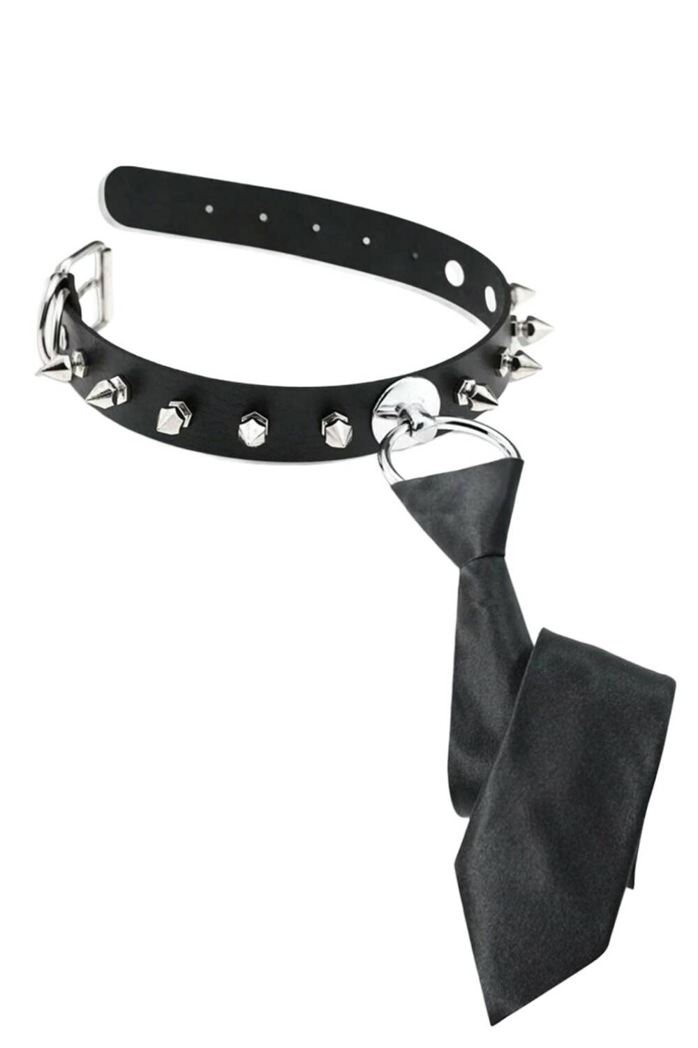 Romwe Choker Studded Black Tie – Bild 2
