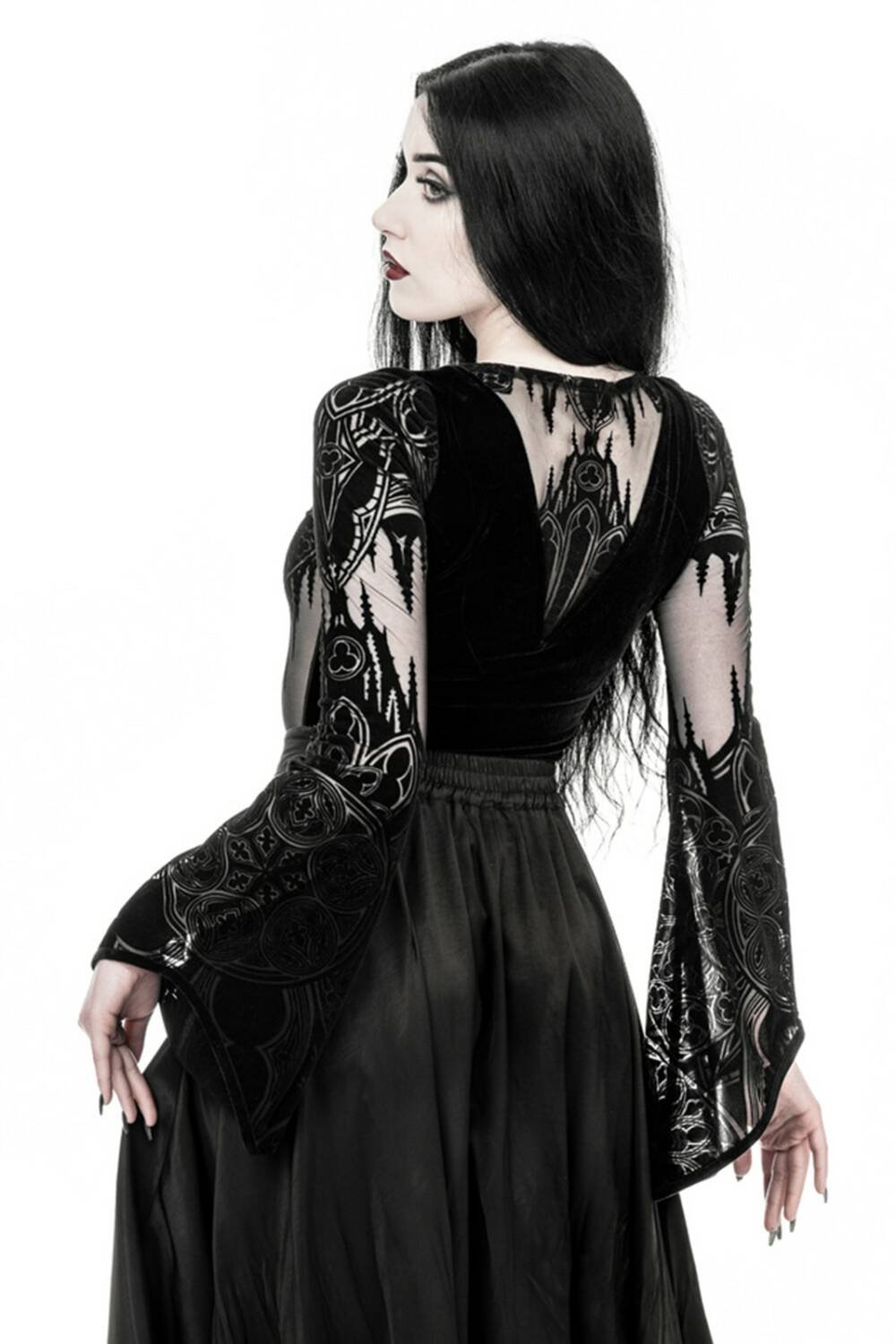 Restyle Body Gothic Chapel V-Neck – Bild 2