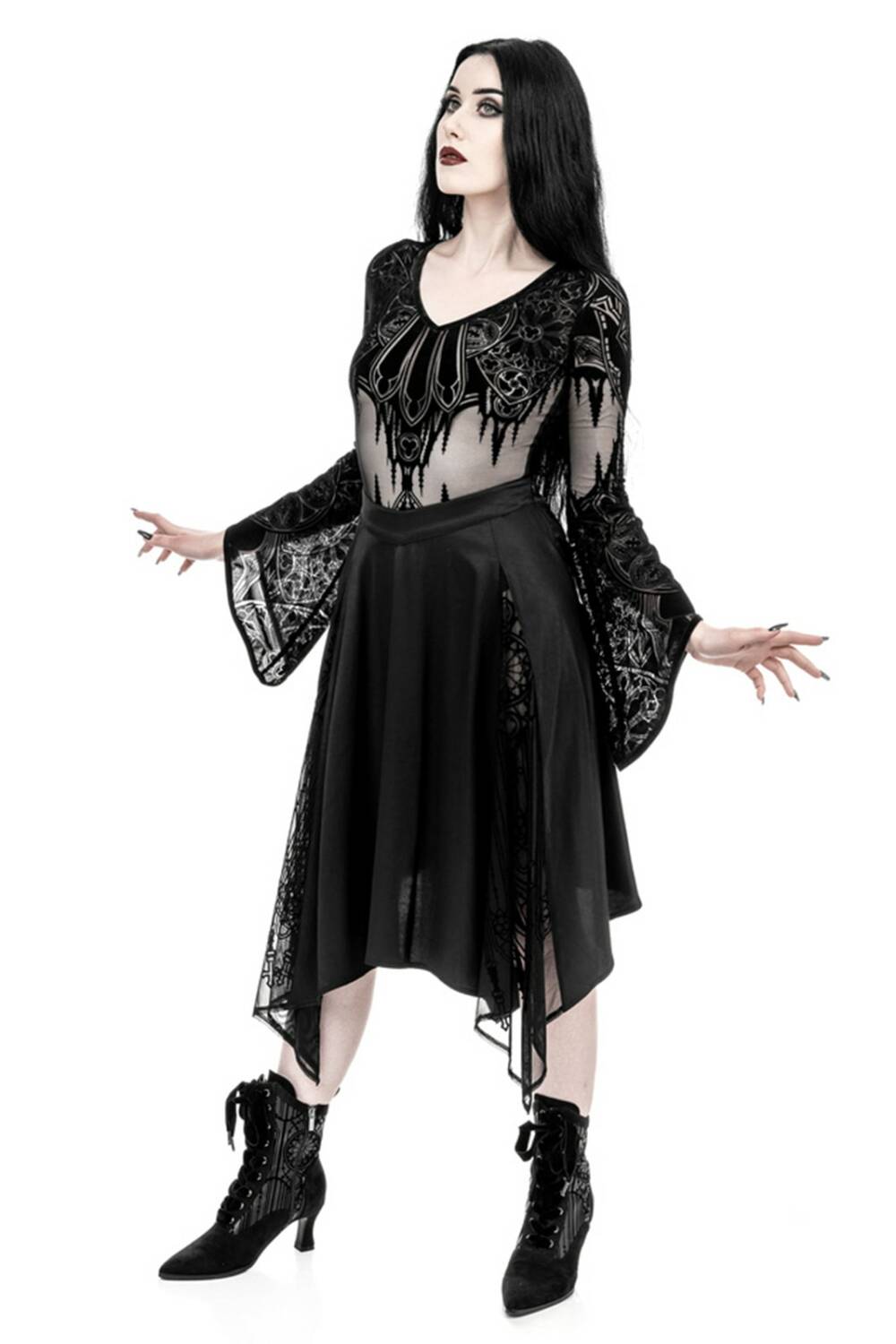 Restyle Body Gothic Chapel V-Neck – Bild 5