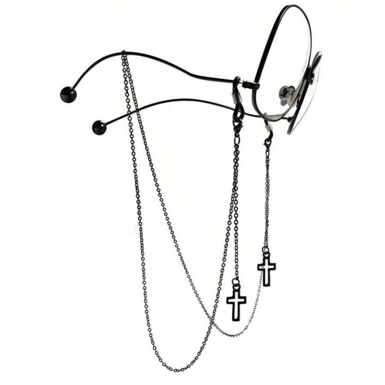 Mad Moonshine Brillenkette Black Cross
