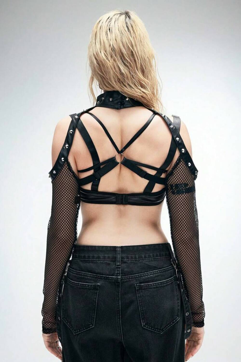 Romwe Top Nexus Grid Harness – Bild 2