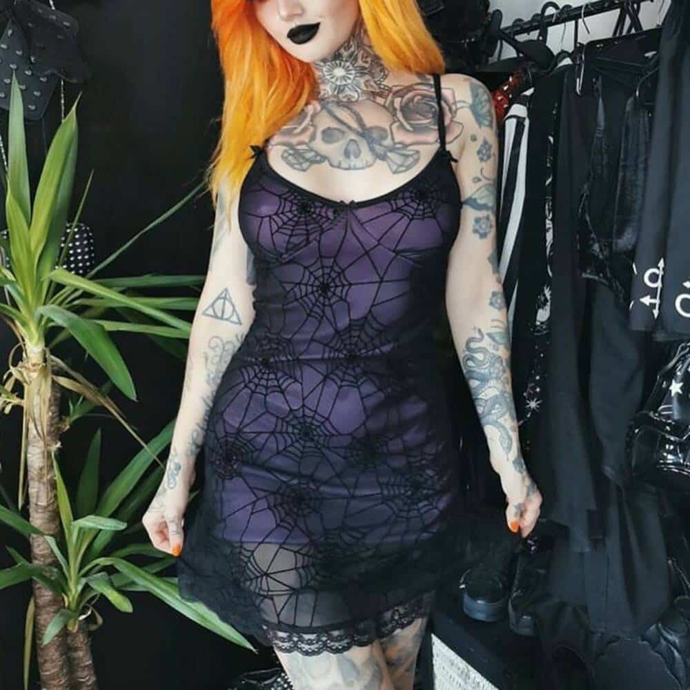 Moon Attic Kleid Spider Neon