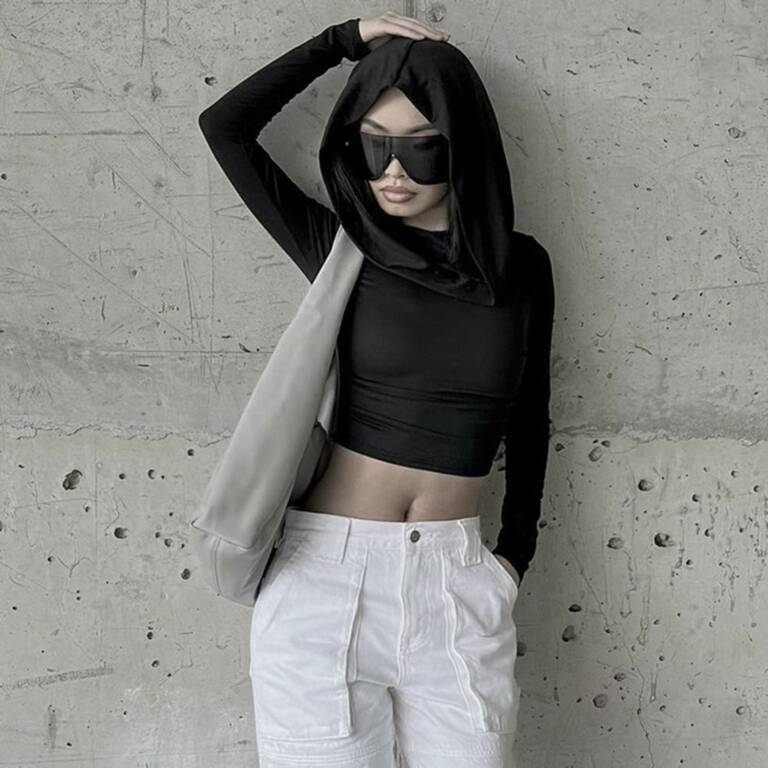 Moon Attic Top Black Hood Ritual