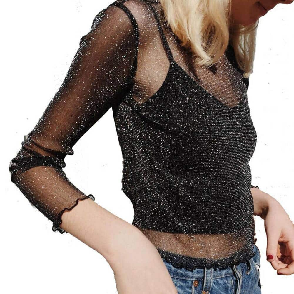 Moonattic Netzshirt Shiny Bling – Bild 3