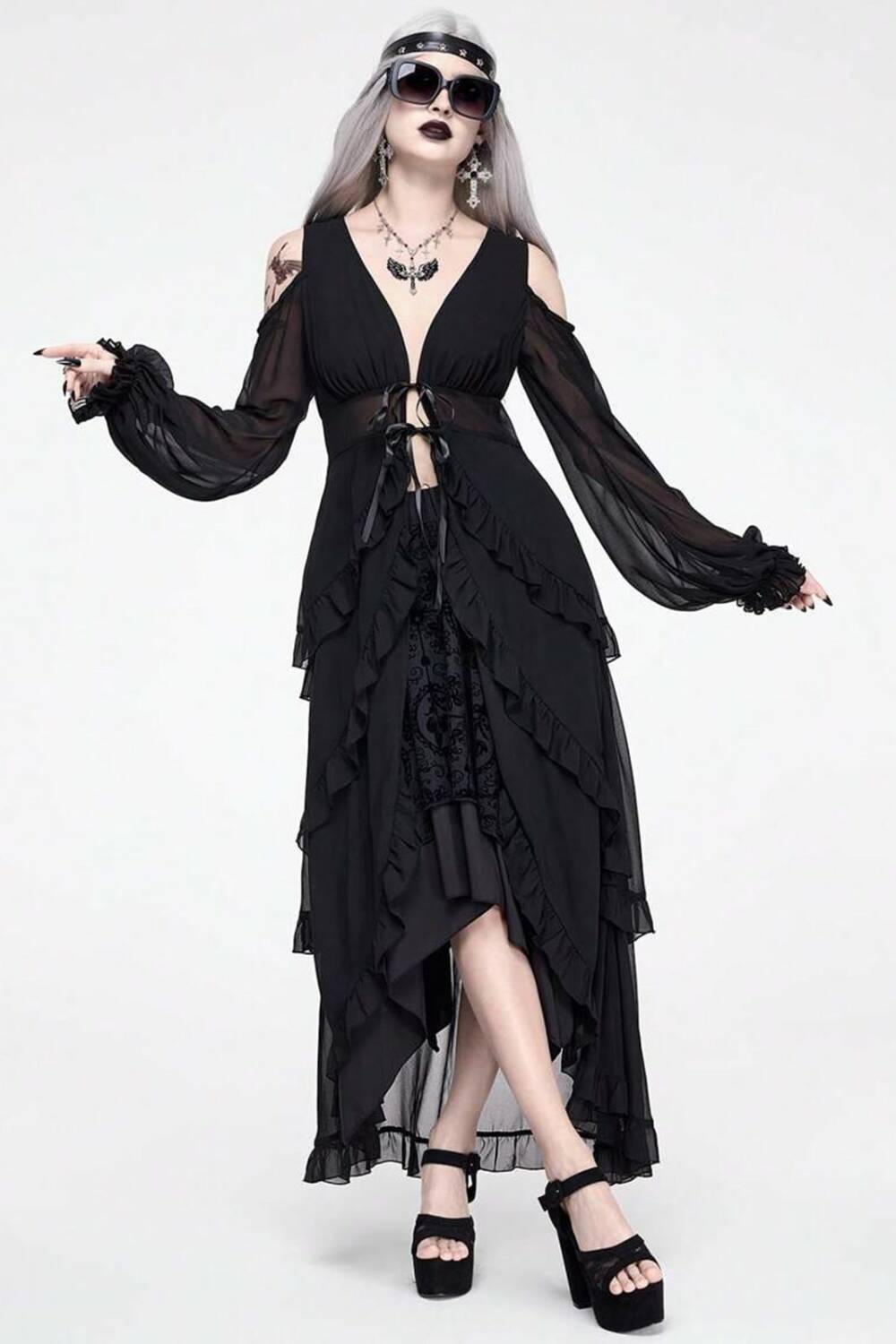 Romwe Bluse Moonlit Veil – Bild 5