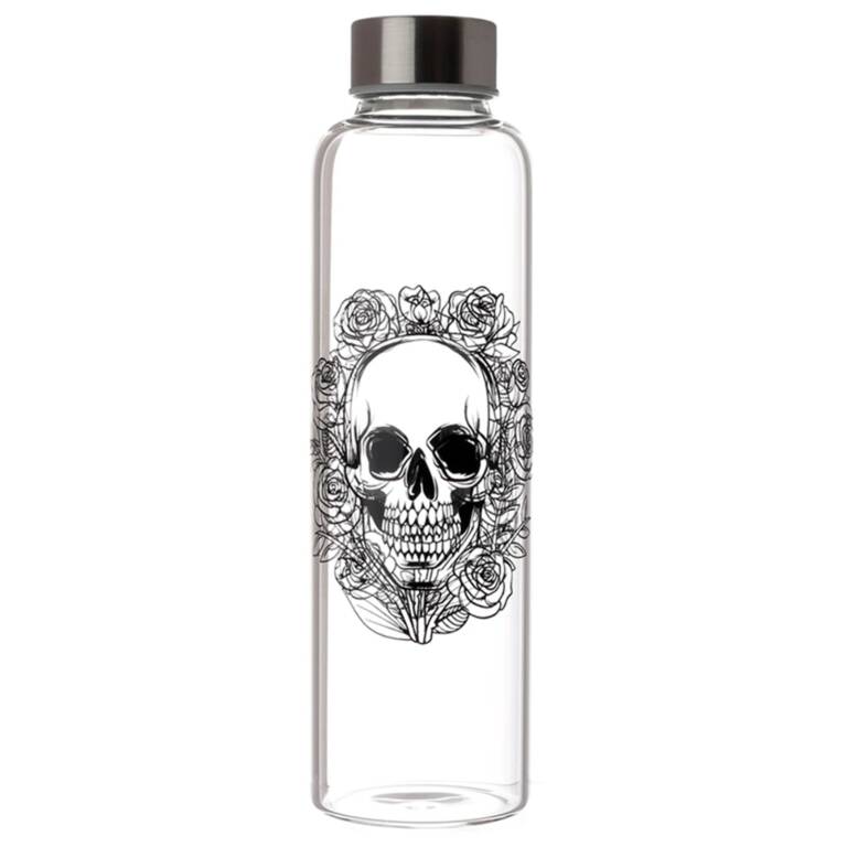 Puckator Glasflasche mit Hülle Skull and Roses – Bild 3