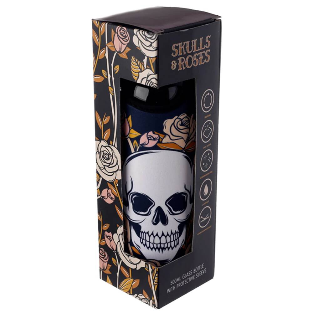 Puckator Glasflasche mit Hülle Skull and Roses – Bild 4