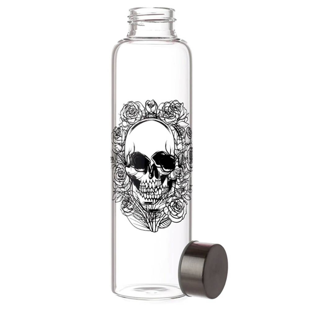 Puckator Glasflasche mit Hülle Skull and Roses – Bild 5
