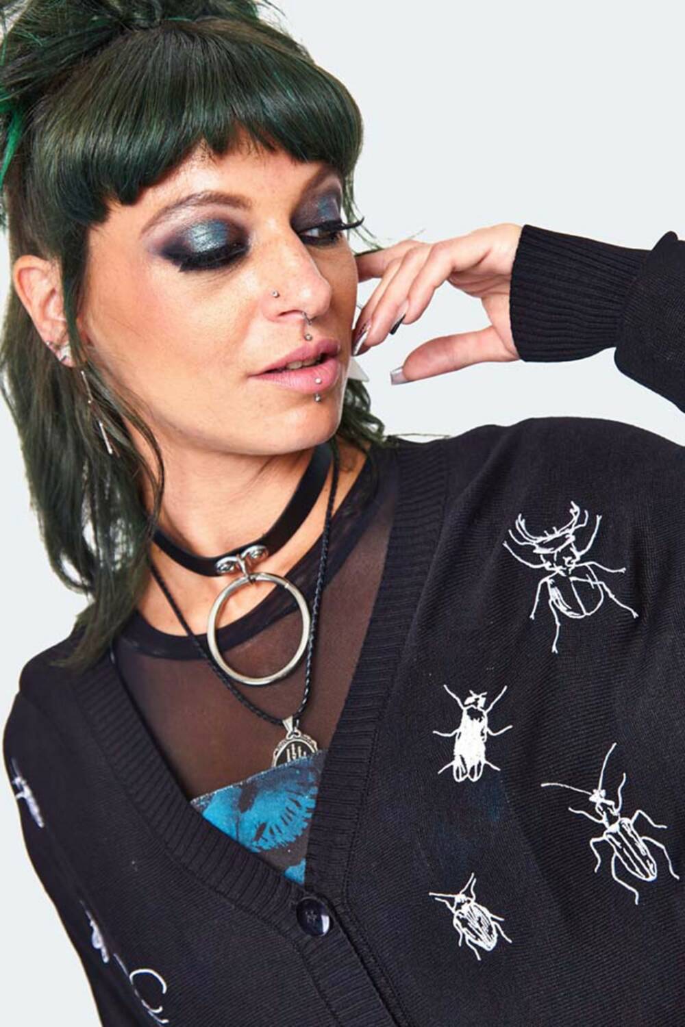 Jawbreaker Strickjacke Insect – Bild 3