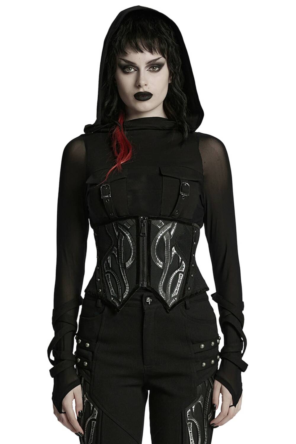 Punk Rave Korsett Digital Necromancer