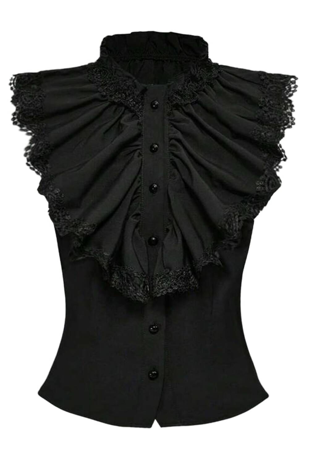 Romwe Bluse Moonlace Ruffle