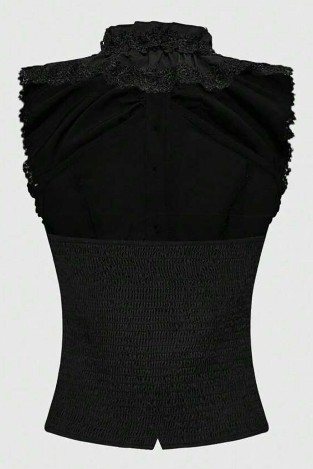 Romwe Bluse Moonlace Ruffle – Bild 2