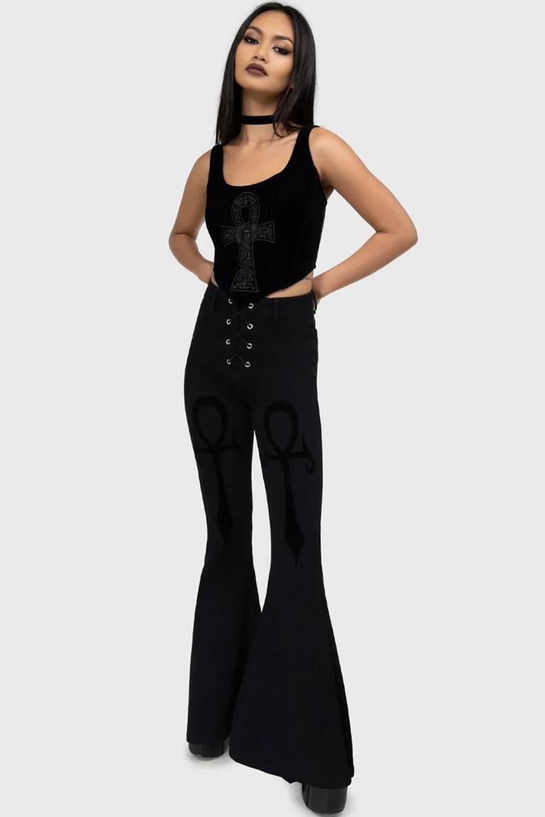 Killstar flared trousers Umbral Lock – Bild 3