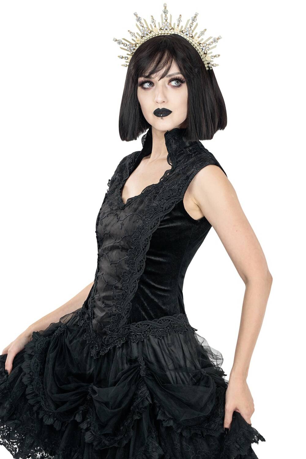 Sinister Minikleid Nocturne de Lys – Bild 4