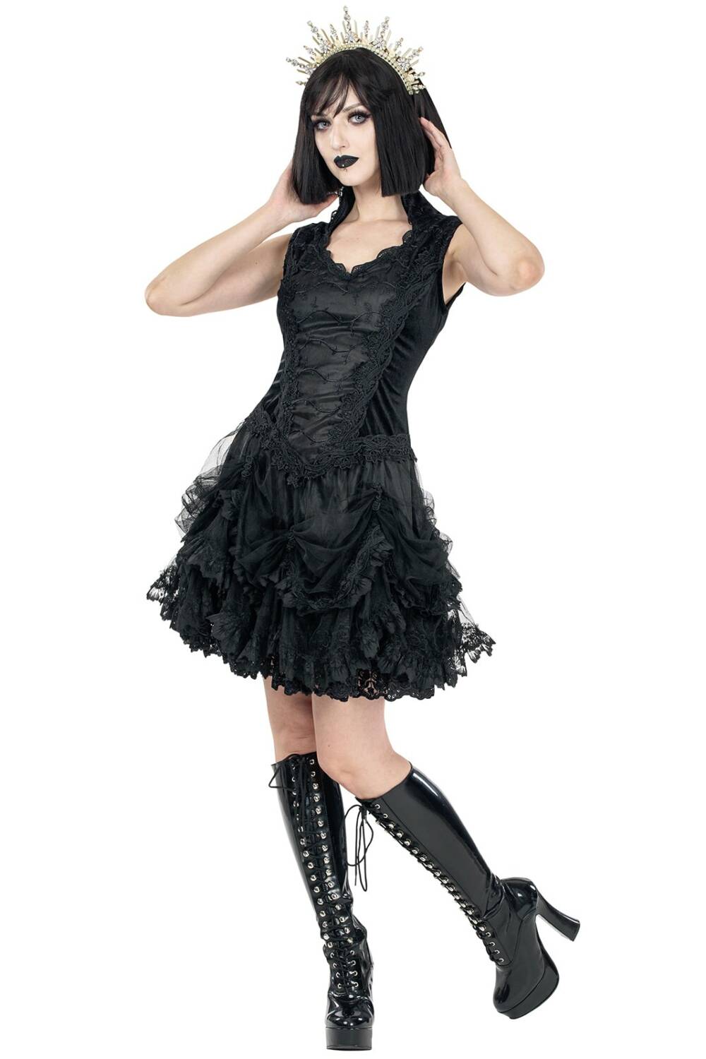 Sinister Minikleid Nocturne de Lys – Bild 5
