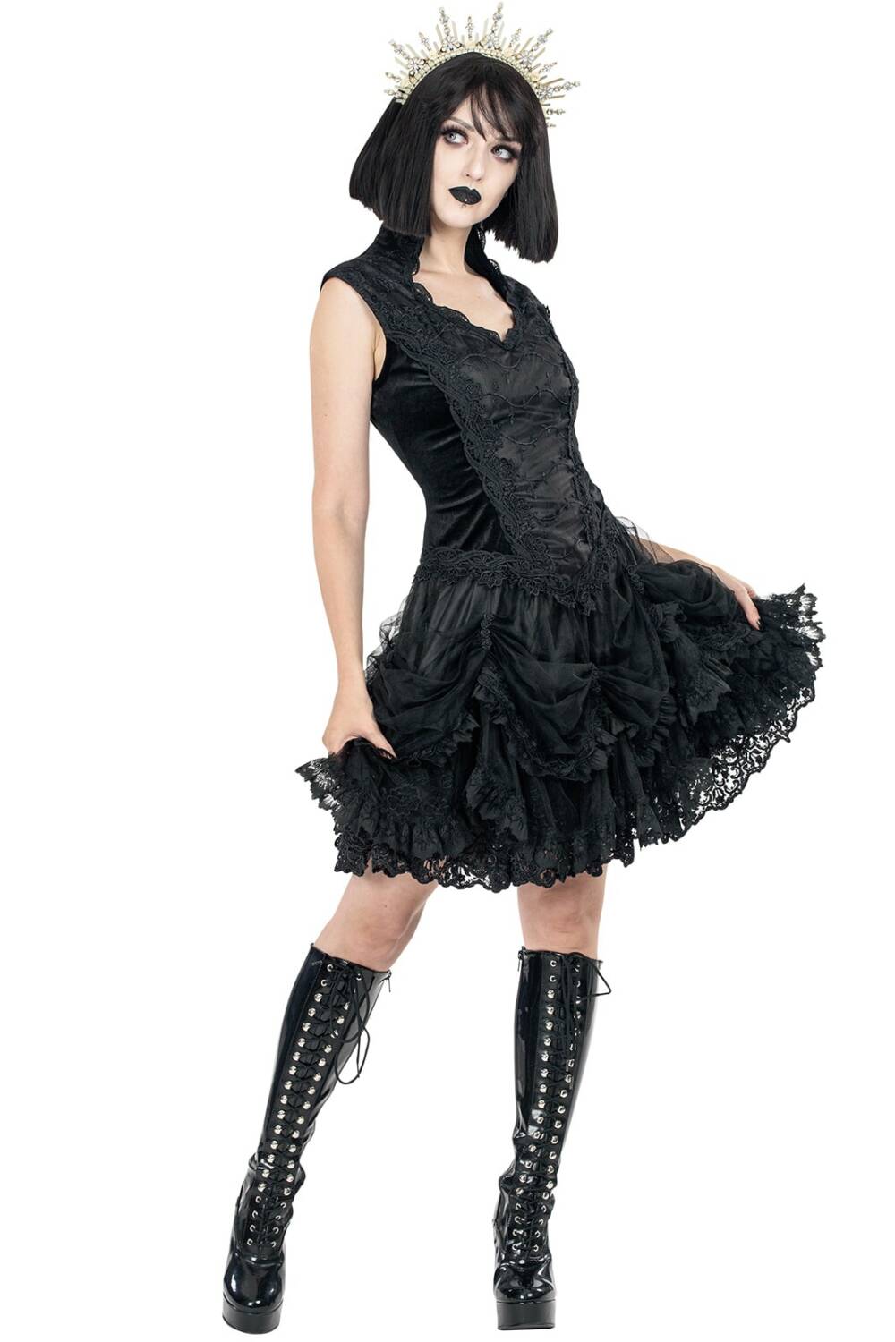 Sinister Minikleid Nocturne de Lys – Bild 6