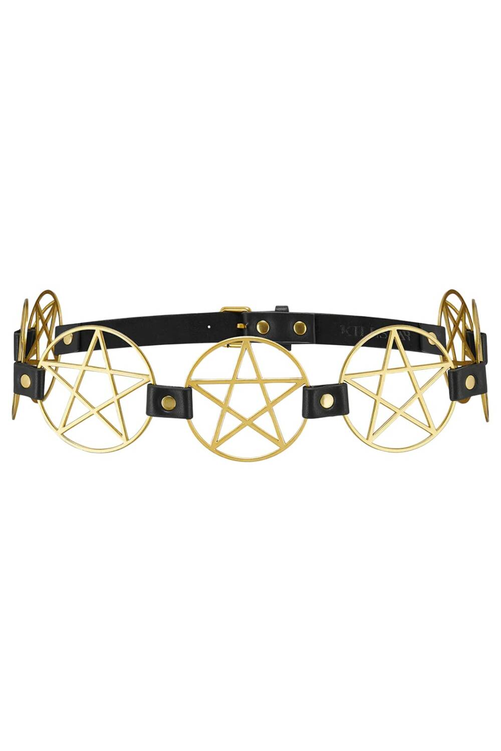 Killstar Gürtel Golden Pentagrams