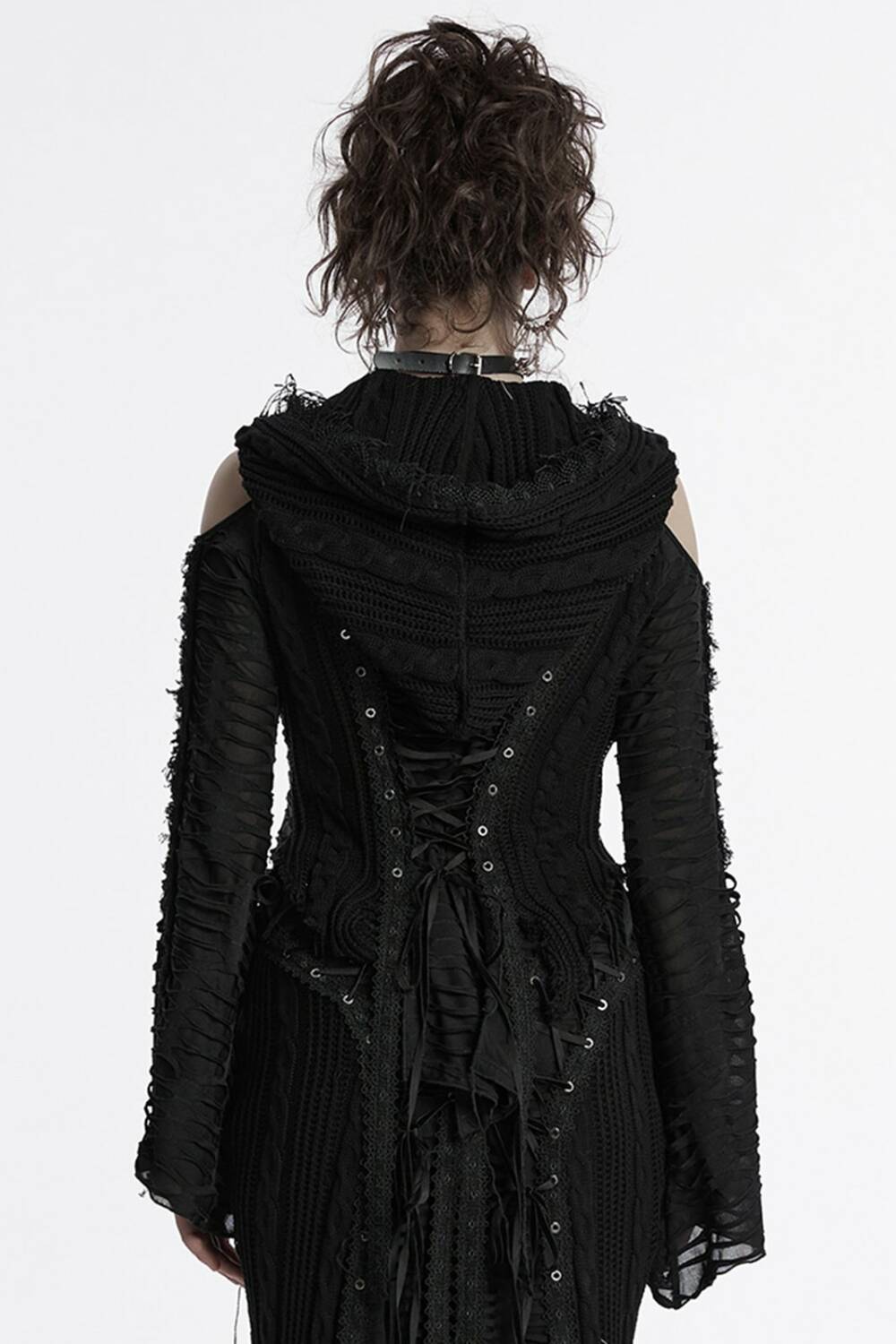 Punk Rave Kapuzenjacke Misanthrope Distressed – Bild 2