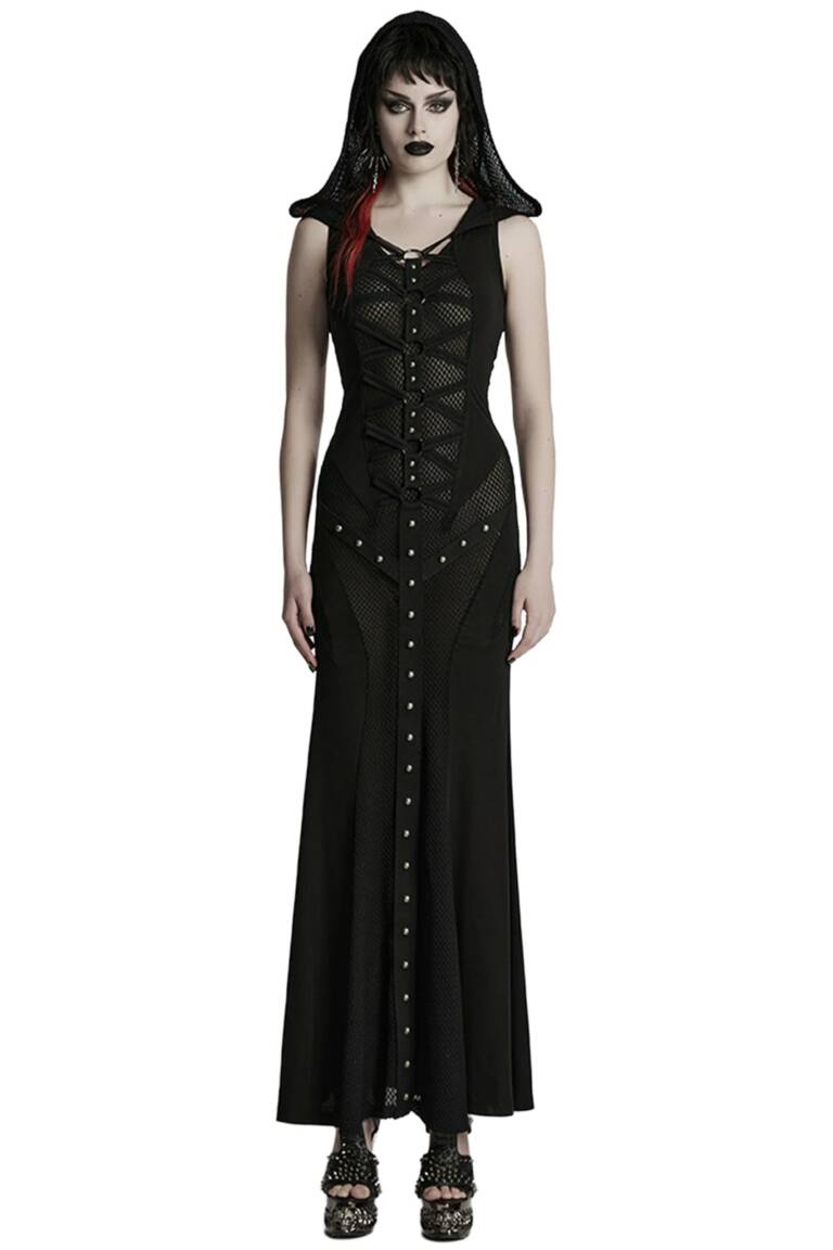 Punk Rave Kleid Tenebra Hooded