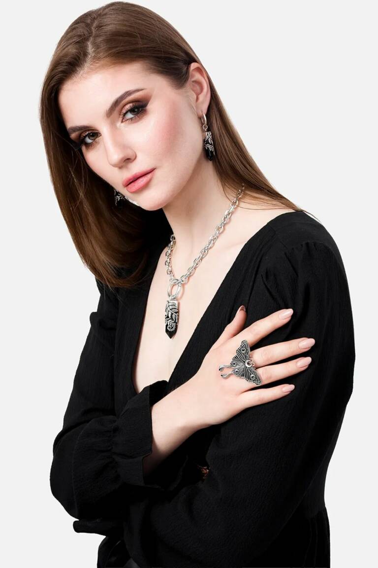 Restyle Choker Crystal Fern O-Ring – Bild 6