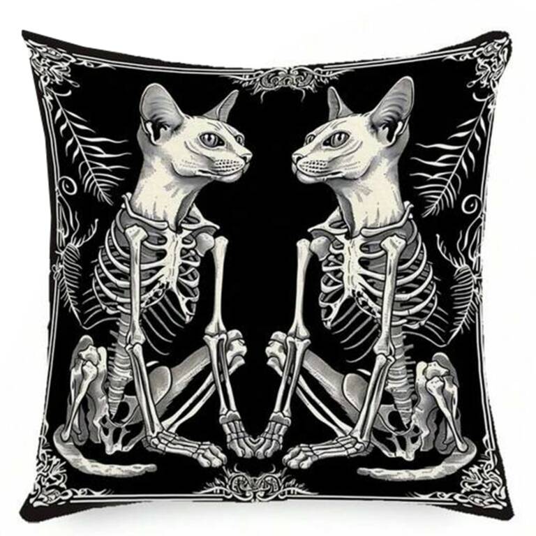 Mad Moonshine Kissenhülle Skeleton Sphinx