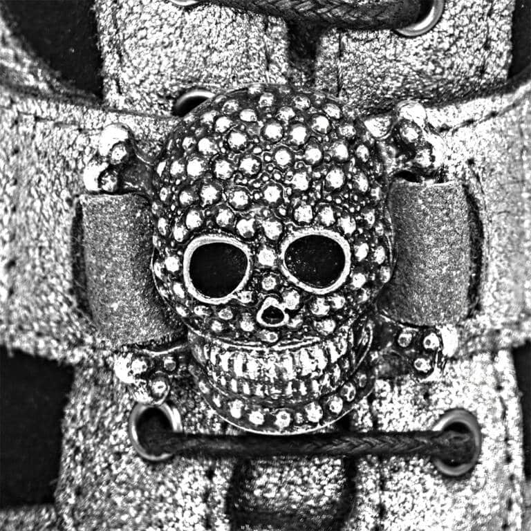 Boots & Braces Plateauschuh Silver Skull – Bild 3