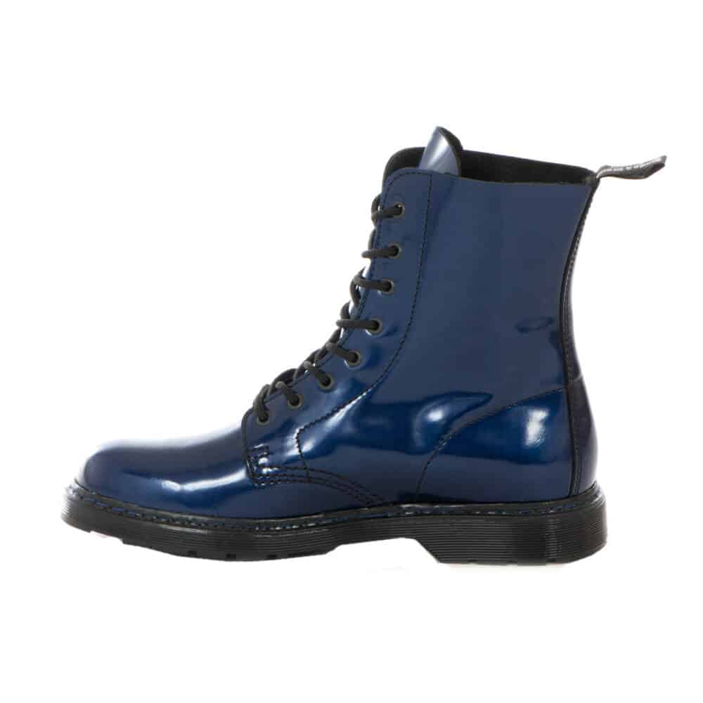 Boots & Braces 8-Loch Stiefel Easy Way Metallic Blue – Bild 2