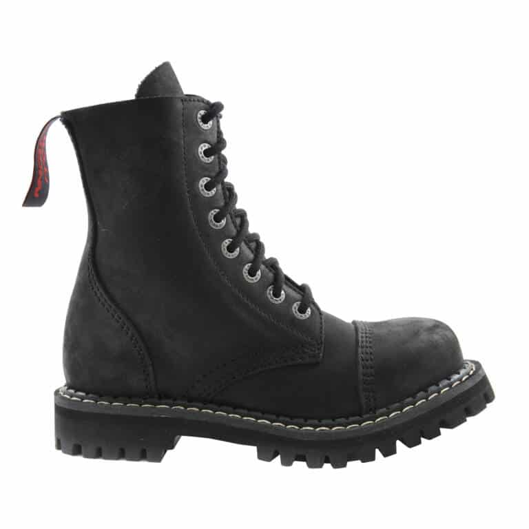Angry Itch 8-Eye Gothic Punk Army Ranger Vintage Leather Boots – Bild 2