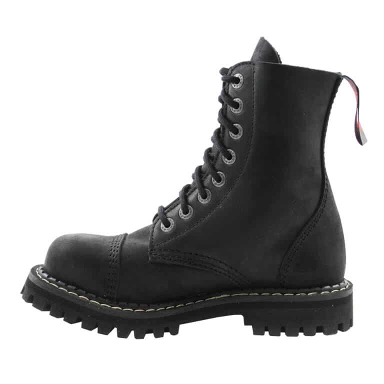 Angry Itch 8-Eye Gothic Punk Army Ranger Vintage Leather Boots – Bild 3