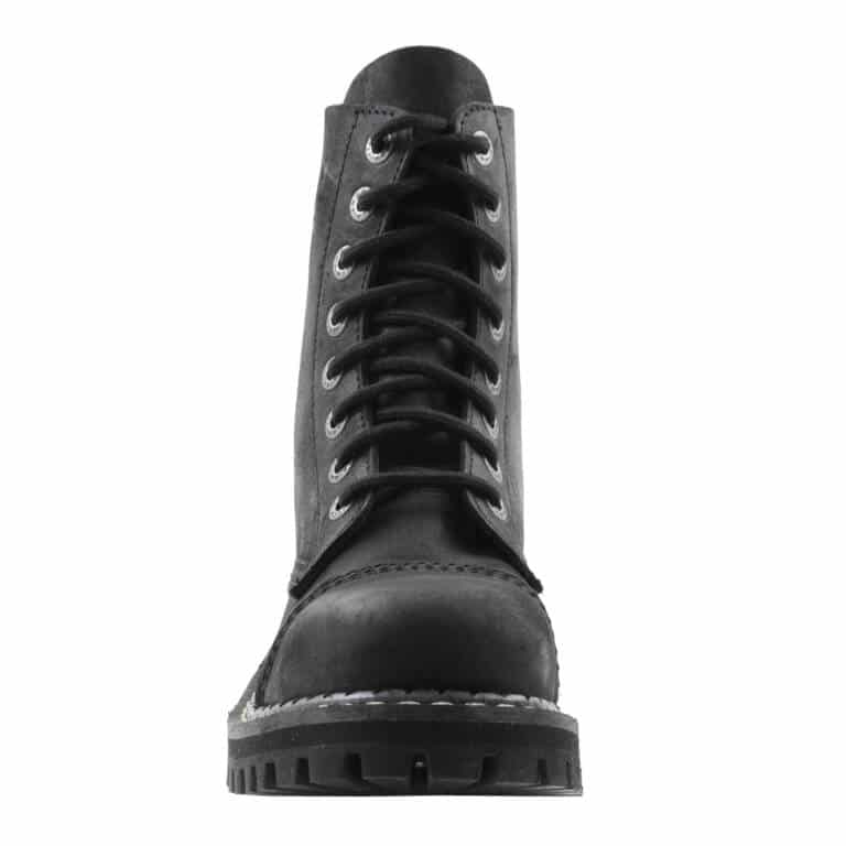 Angry Itch 8-Eye Gothic Punk Army Ranger Vintage Leather Boots – Bild 4