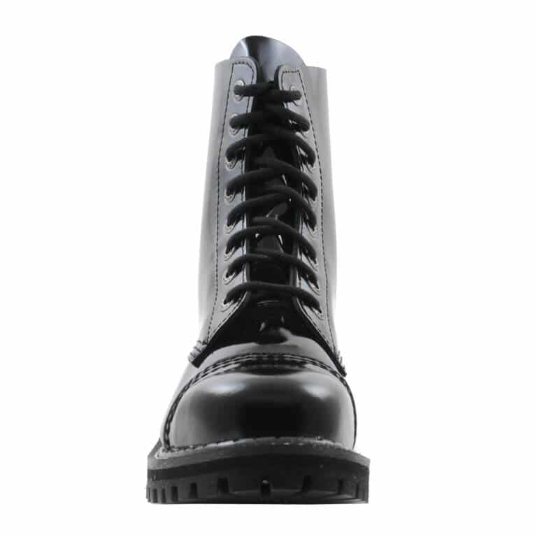 Angry Itch 8-Eye Gothic Punk Army Ranger Patent Boots – Bild 2
